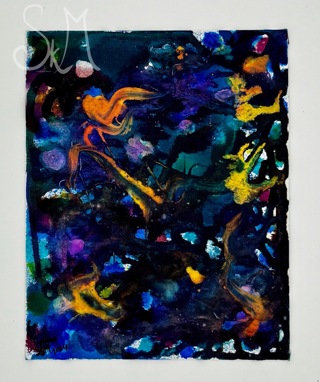 Evolution - Acrylics on 8x10" back-stapled canvas with ¾" side.